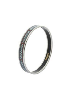 Hermes Enamel Bangle Gray Bracelet